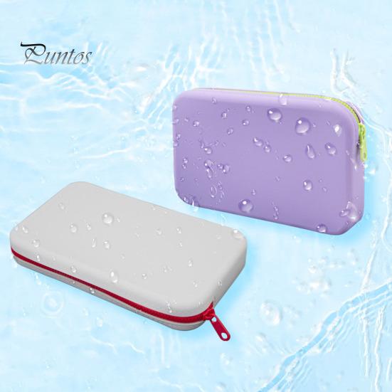 Detachable Wrist Strap Cosmetic Pouch Bag Zipper Closure Portable Silicone Makeup Storage Stain-resistant Case with for Home Travel Stain-proof