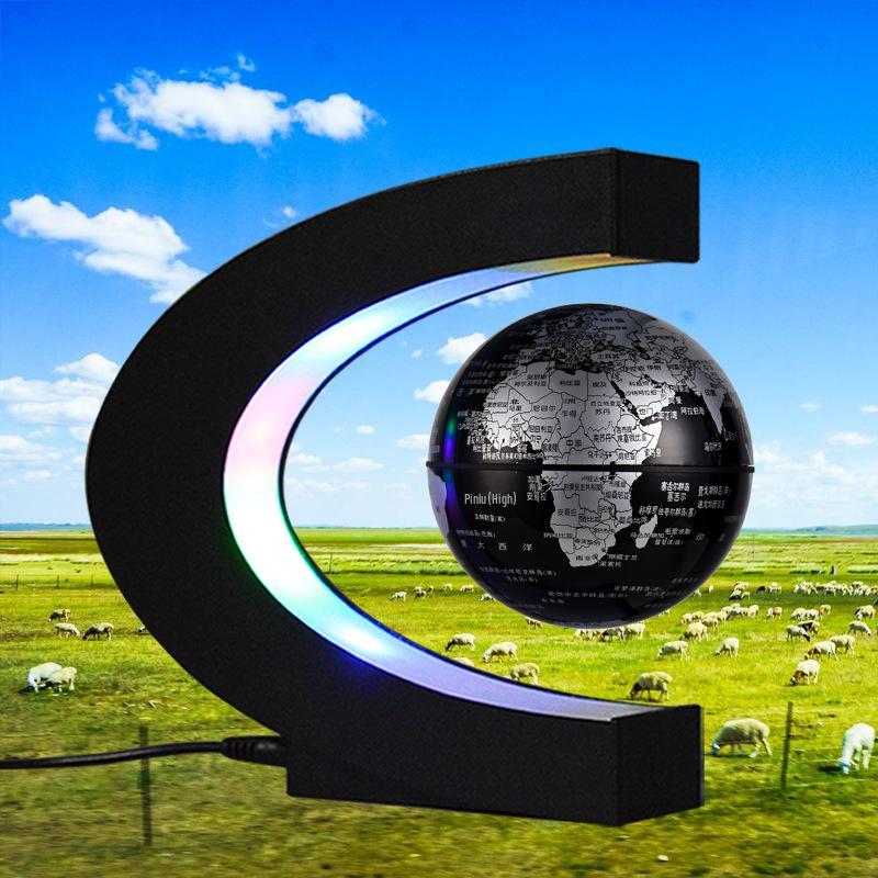 

3-дюймовый светящийся глобус на магнитной левитации - Декор для офиса, подарок для бизнеса и студента, ночник
