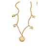 JeeMango Stainless Steel Shell Coral Starfish Pendant Bracelet for Women Personality 18K Gold Plated Ocean Style Jewelry B25134