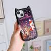 Cat Ear Soft Phone Case for iPhone 16 15 14 13 12 11 Pro Max Plus XR TPU Anti-Drop Transparent Acrylic Back Cover NY29 Merry Christmas Christmas tree