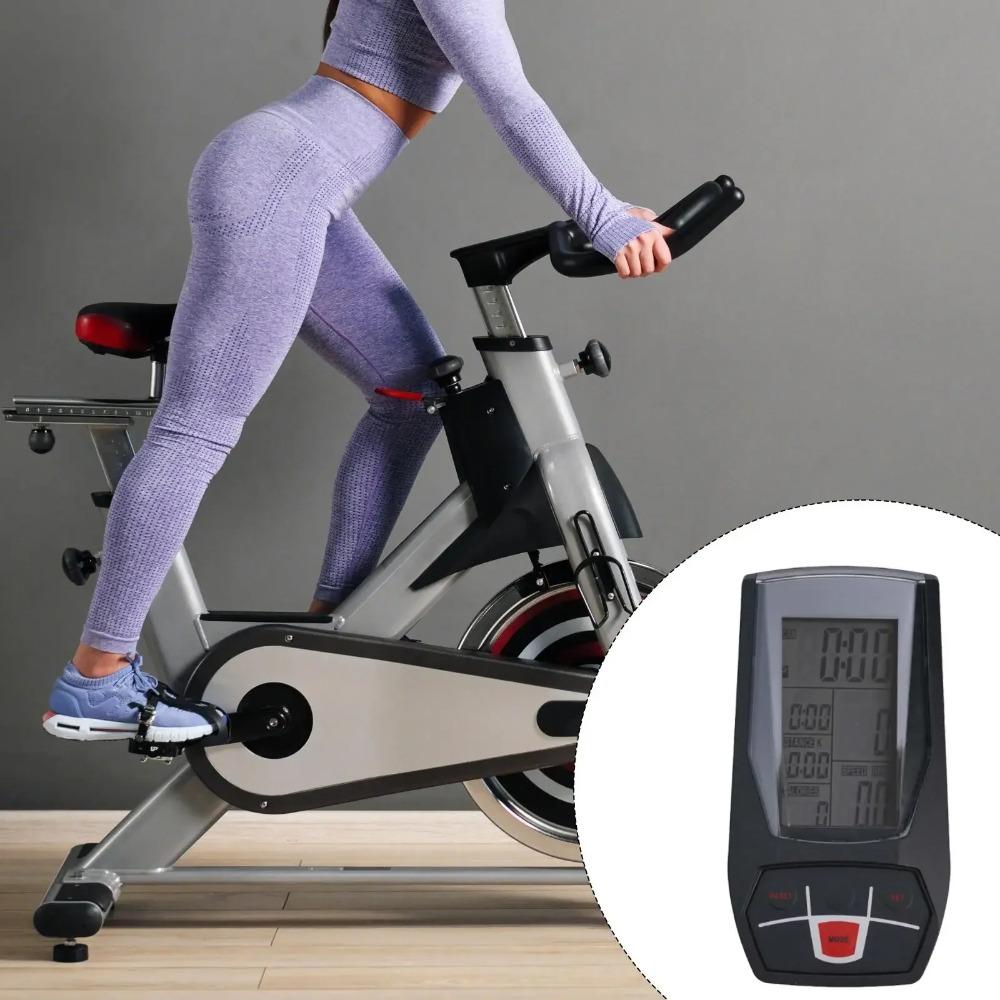 Digital Dashboard Exercise Bike Monitor Black Fitness Display Speed Meter Distance