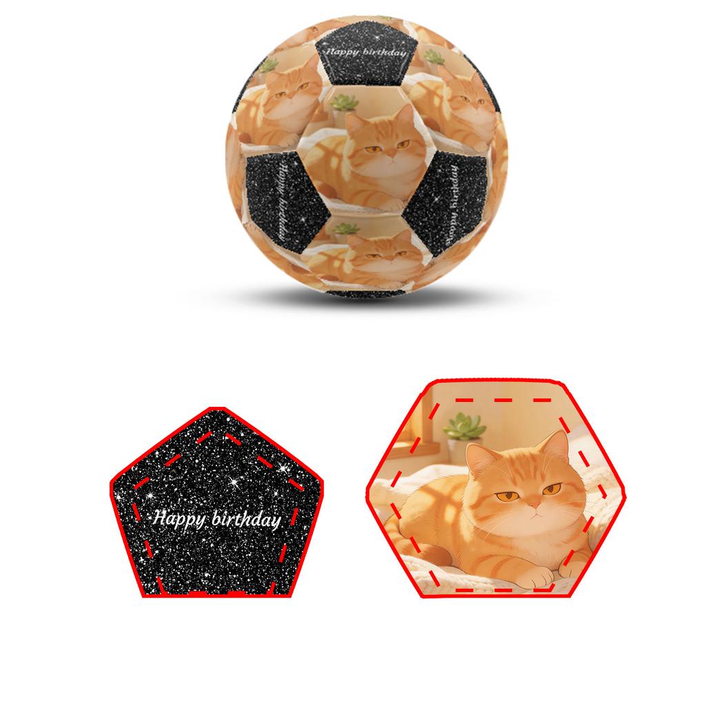 Pallone da Calcio con Motivo Personalizzato per Studenti e Adulti Giocattolo da Allenamento Adatto per Scuola Materna e Regalo di Compleanno per Bambini Uso Interno Esterno