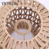 1pc Simulated Rattan Lamp Cover Handmade Woven Chandelier Vintage Lampshade Home Decor Hanging Pendant Bedroom