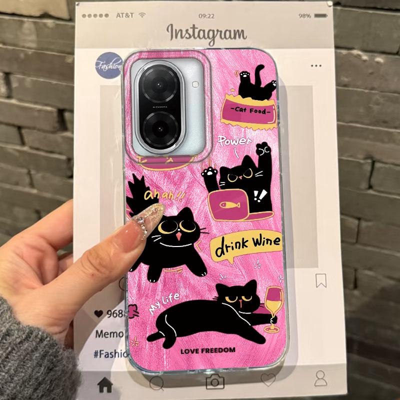 Gradient Rainbow Cat Cartoon Girls Case For Xiaomi Redmi Note 14 Pro 14C 13C 10 9A 9C 13 12 11 10S 9 8 Plus A5 A4 A3 A2 A1 Cover