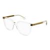 Gucci Side Logo Irregular Optical Frame Men's Transparent Color