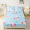 Cute cartoon salamander cherry pattern mattress four-piece bedding set bedroom dormitory bedding set