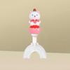 Children's U-Shaped Toothbrush with Soft Bristles, Silicone Brush Head, and Cartoon Handle for Ages 1-12.