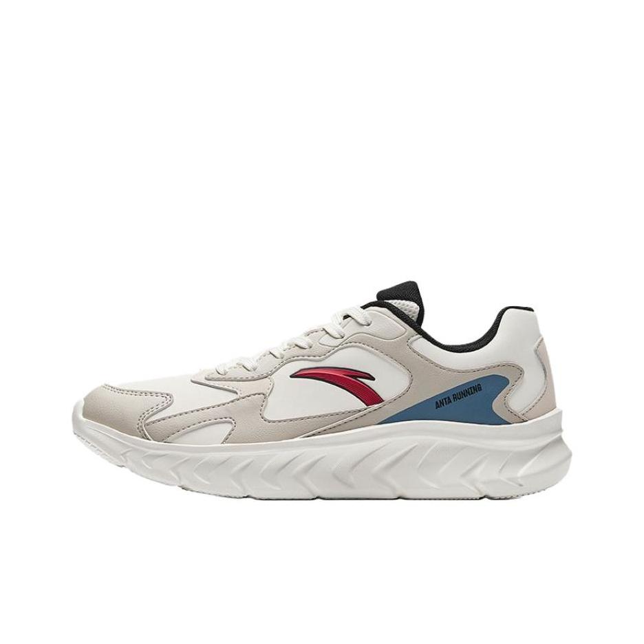 Anta Yunhai Fashion Trend Comfortable Shock Absorption Waterproof Lightweight Low-Top Casual Running Shoes Men Sneaker White Gray 912545503-1