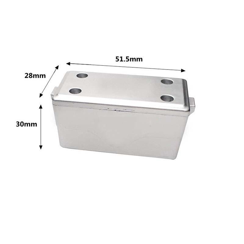 Caixa de Ferramentas Decorativa Realista de Plástico Rígido Prateado Para Caminhões Crawler RC 1/10 Conjunto de 2