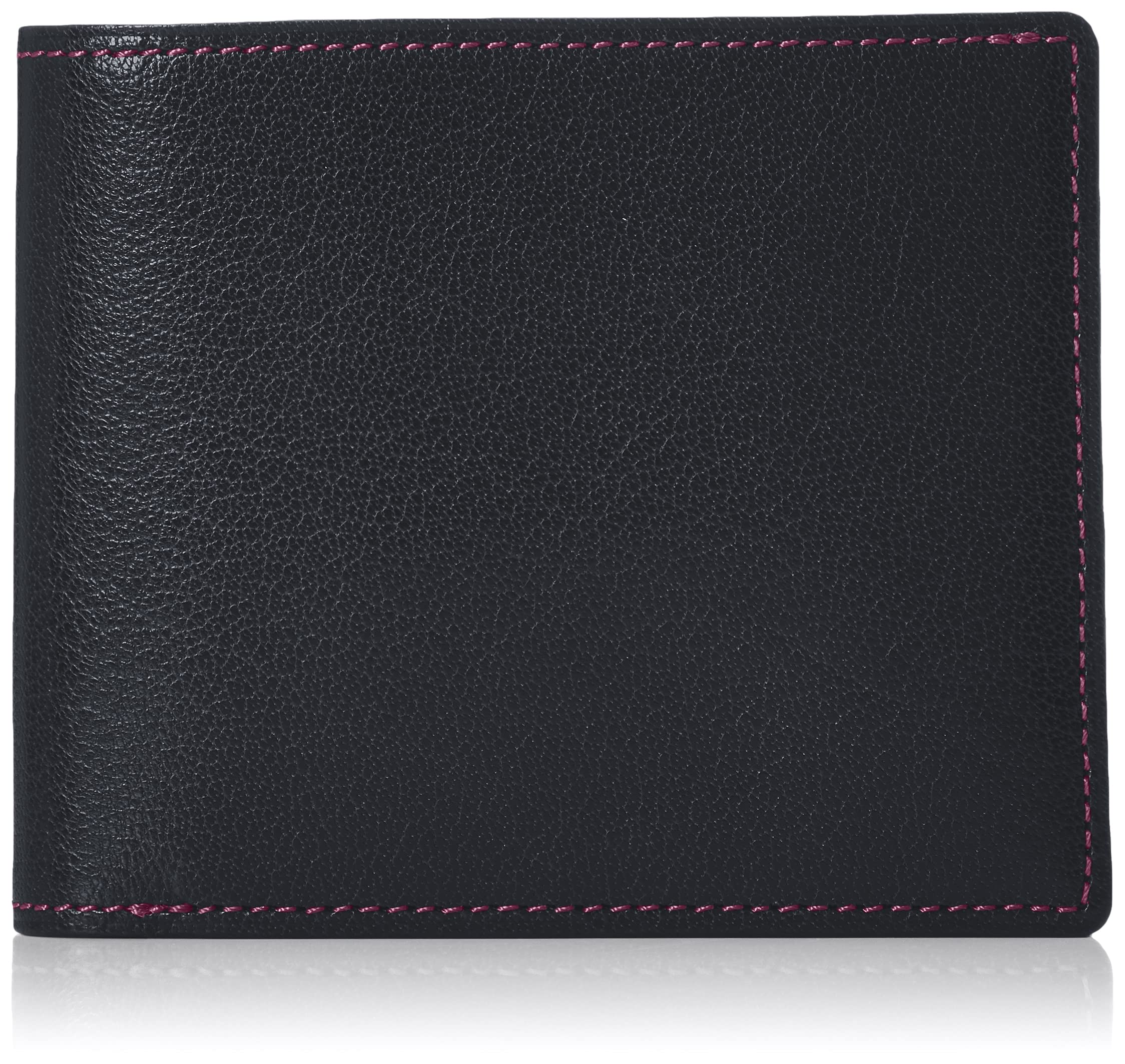 

Bifold Wallet Buffalo Leather NH0811 Dark Stitch 10711 [Kitamura] Men s Blue/Wine [Navy]