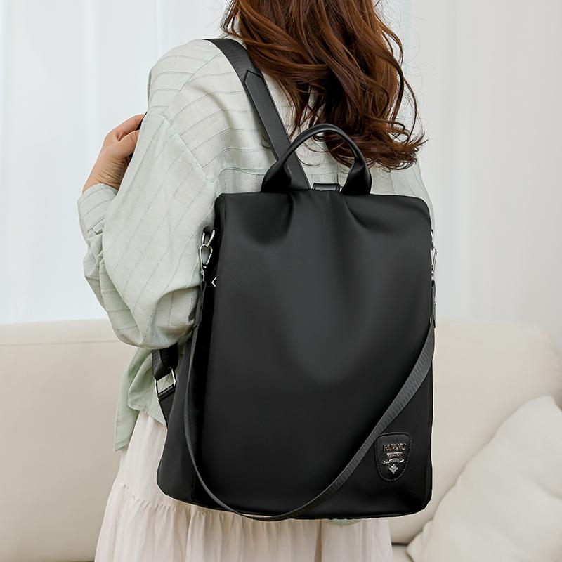 Diebstahlsicherer Rucksack Damen-Rucksack aus Nylongewebe mit großer Kapazität, leichte Umhängetasche