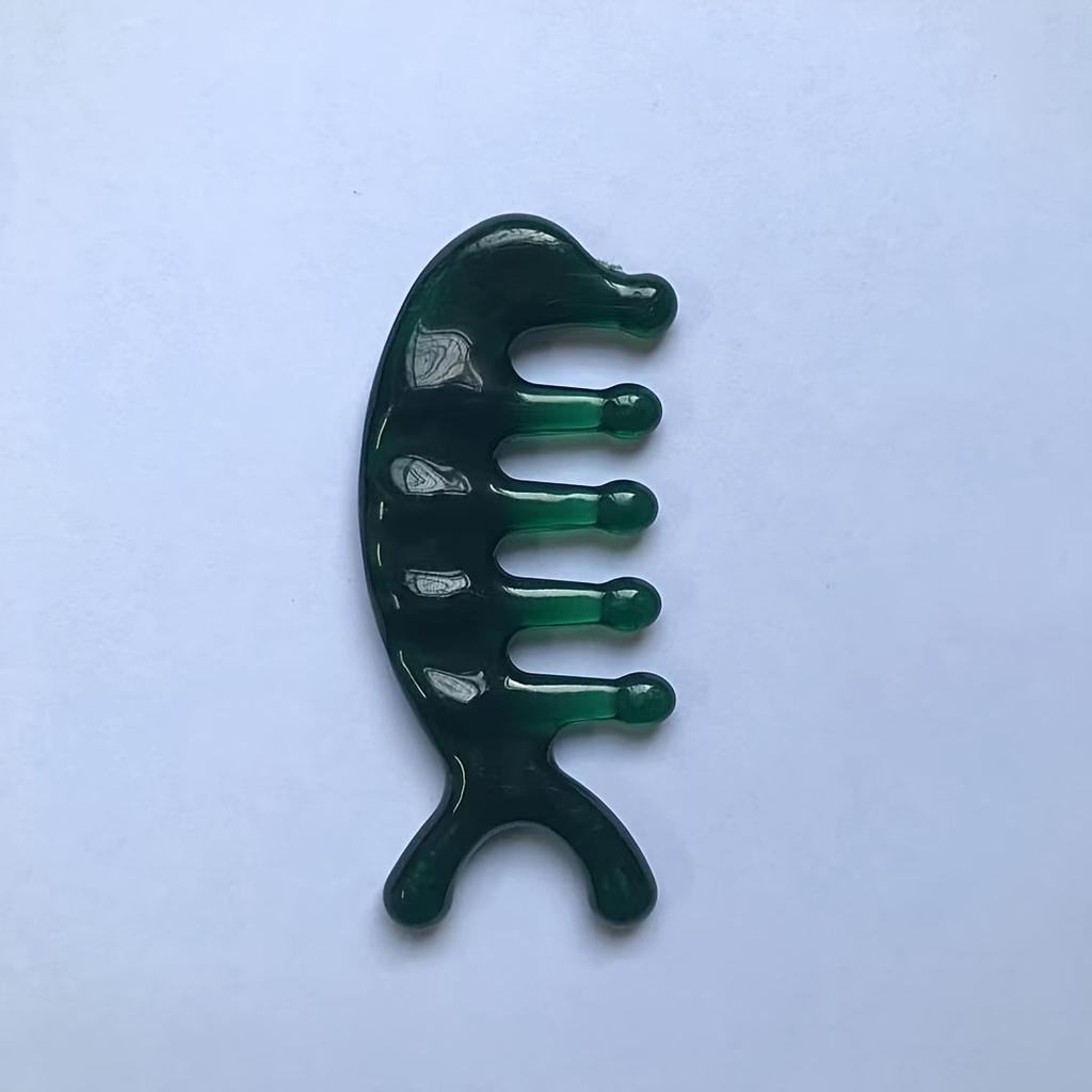 1pc Scalp Massage Comb - 5-Finger Design for Deep Relaxation, Fatigue Relief & Gua Sha Relax, Durable Plastic, Head Massager, Acupuncture