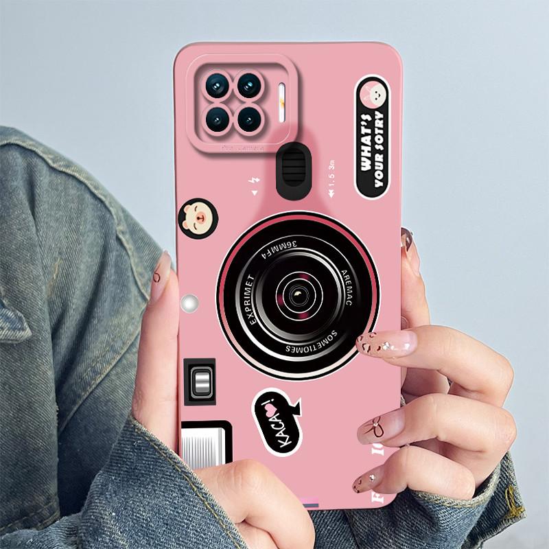 For OPPO Reno4 Lite Reno4 F Phone Case Reno 4 Lite 4F Cover Soft Silicone Cartoon Funda Lovely Panda Flower Printed Coque Casing