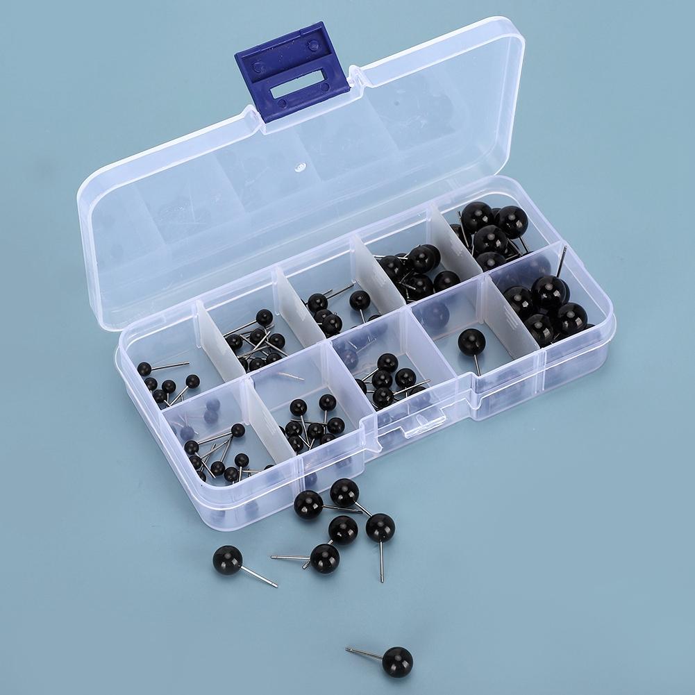 

100 шт. Сделай сам Глаза куклы Тип булавки Черный Материалы ручной работы Поделки Образовательные игрушки Запчасти Пластик