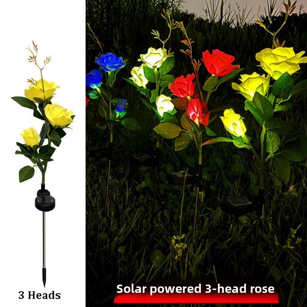3/5 Heads LED Simulated Solar Lights Waterproof 5 Colors Outdoor Decorative Solar Light Garden Solar Lights