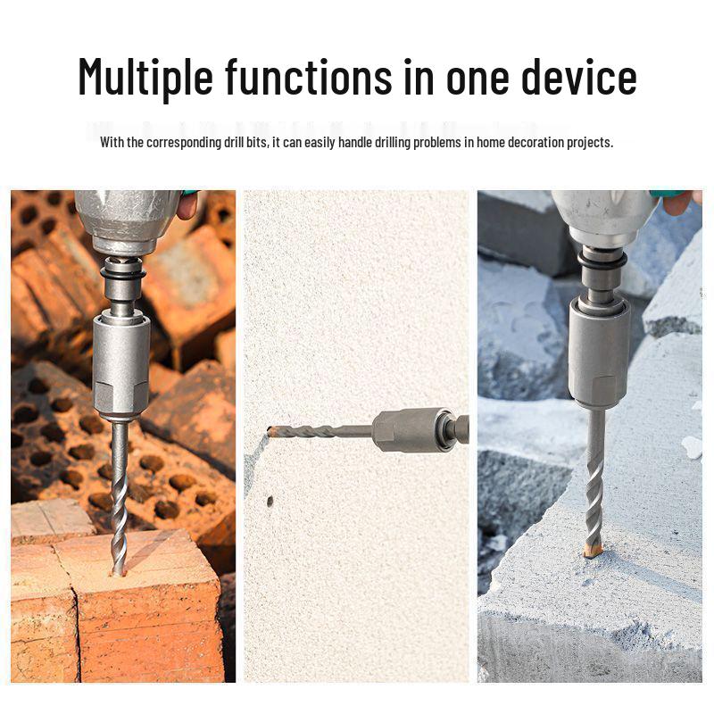 Industrial Grade Multifunctional Impact Wrench & Hammer with 1/2 Conversion Adapter for Square Shank Drill Bits