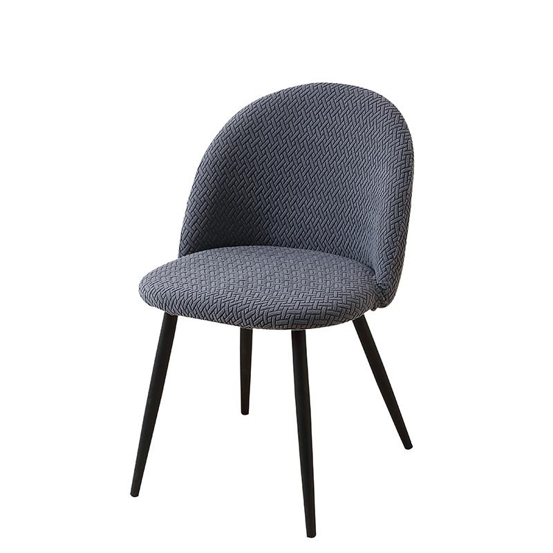 Jacquard Duckbill Chair Cover Stretch Low Back Chair Slipcovers Solid Color Chairs Seat Covers For Dining Room Party Wedding