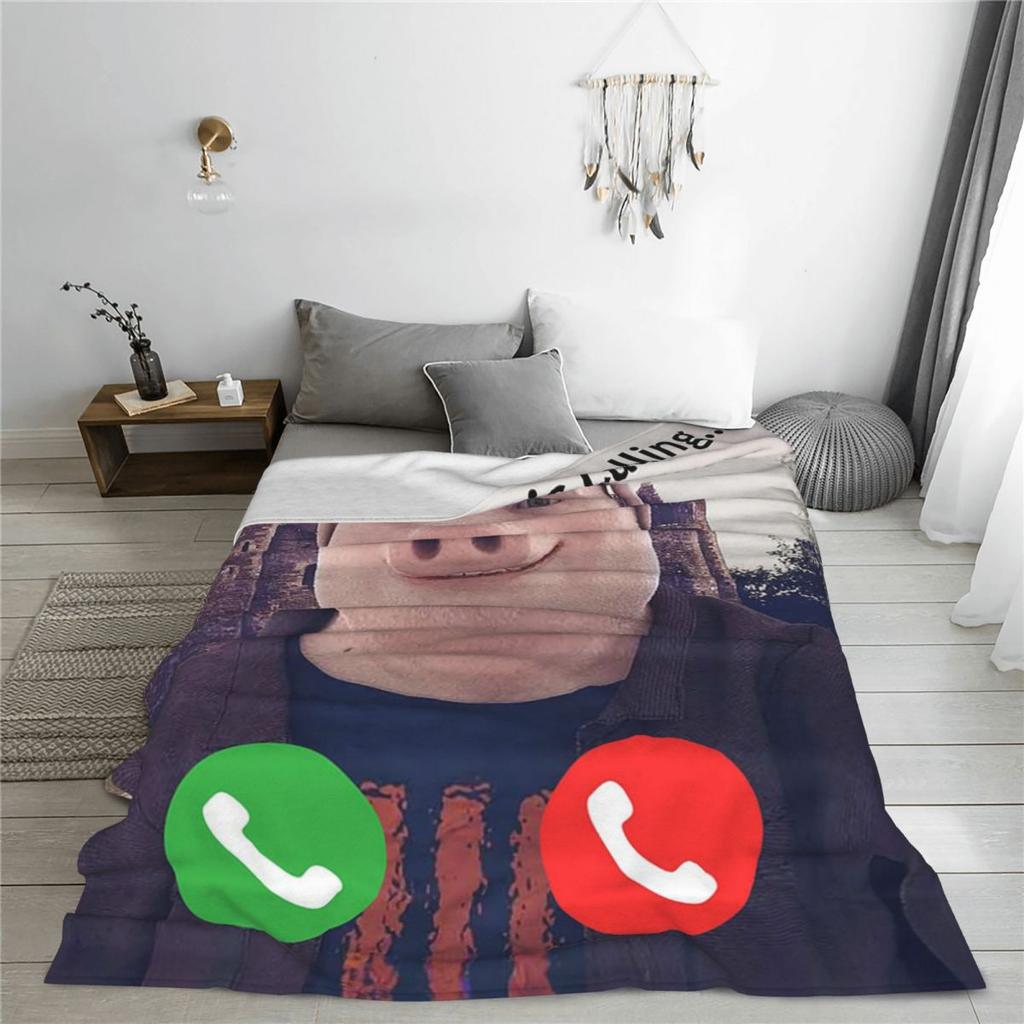John Pork ruft Weiche Warme Flanell-Kuscheldecke Vielseitige Decke für Bett Wohnzimmer Picknick Reisen Zuhause Sofa