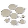 20pcs 6-30mm Gold Color Stainless Steel Cabochon Base Pendant Settings Blank Tray for Cameo Jewerly Making Components DIY