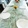 Bohemian Table Pleated Fabric Table Flag Fabric Wedding Party Decoration Table Flag