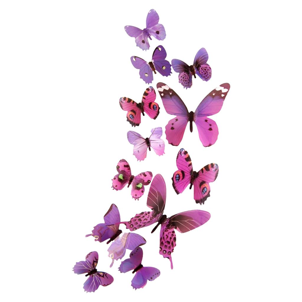 Buy 3D Butterfly Wall Stickers 12pcs 3 Sizes DIY Butterfly Decor Wall