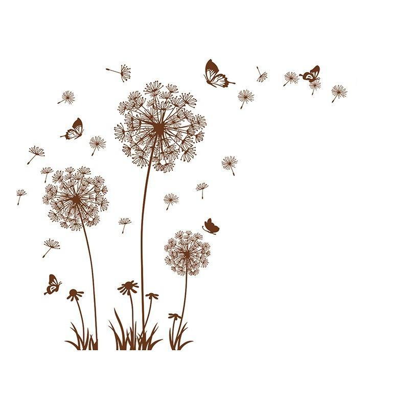 Dandelion Wall Stickers, Living Room Background Decoration, Cozy Bedroom, Room Decoration, Self-adhesive Stickers, Bedroom Wall Stickers