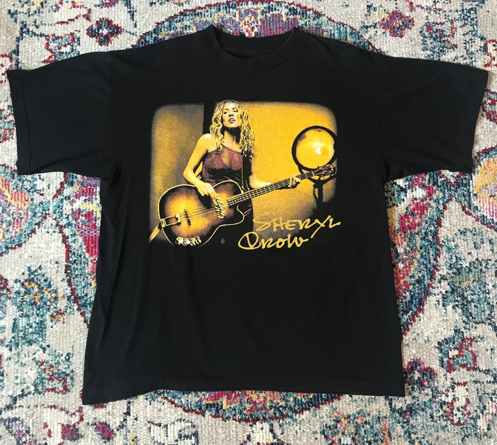 Vtg Sheryl Crow the Globe Sessions Tour Cotton Black S-5XL Unisex Shirt AG107 S разноцветный