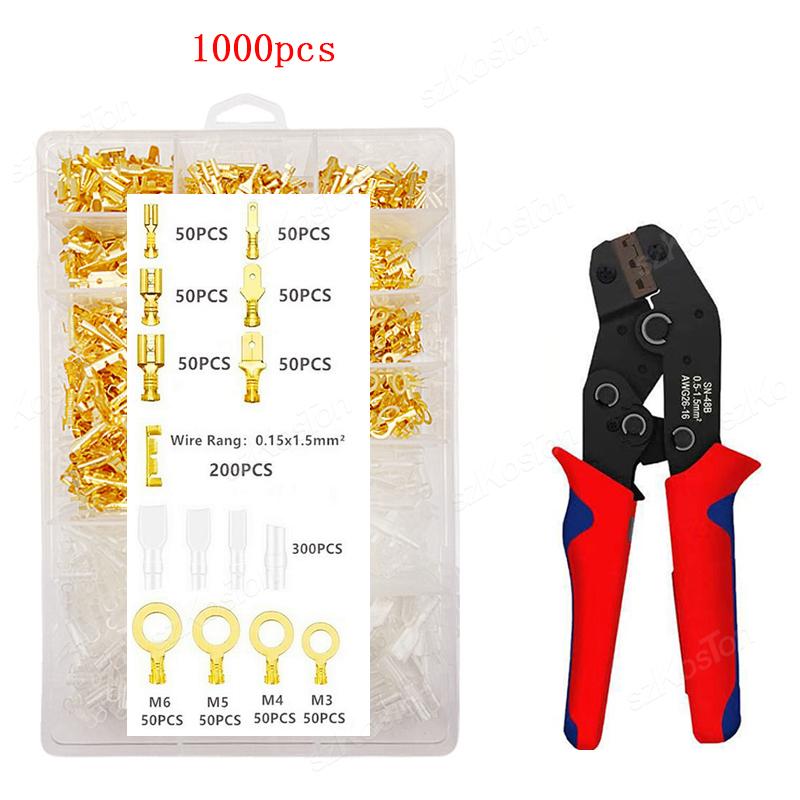 315pcs Male Female Wire Box Insulated Cable Connector 2.8/6.3mm Electrical Crimp Terminals Termin Spade Connectors Assorted Kit