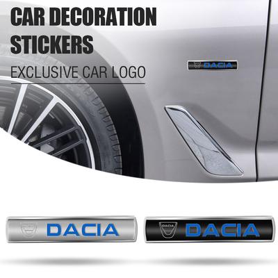 1Pcs Car Metal Chrome Emblem Car Fender Side Tail Body Stickers For Dacia Duster Logan Sandero 2 Mcv Sandero MK Cilo Stepway