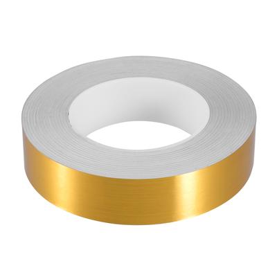 X AUTOHAUX 164ft Decorative Strip Waterproof Reflective Tape Sticker, Vehicle Warning Tape Golden Tone 30mm