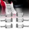 6 Stück E-Gitarren Roller Bridge Tremolo Sattel Metall Nickel Musikinstrument Zubehör
