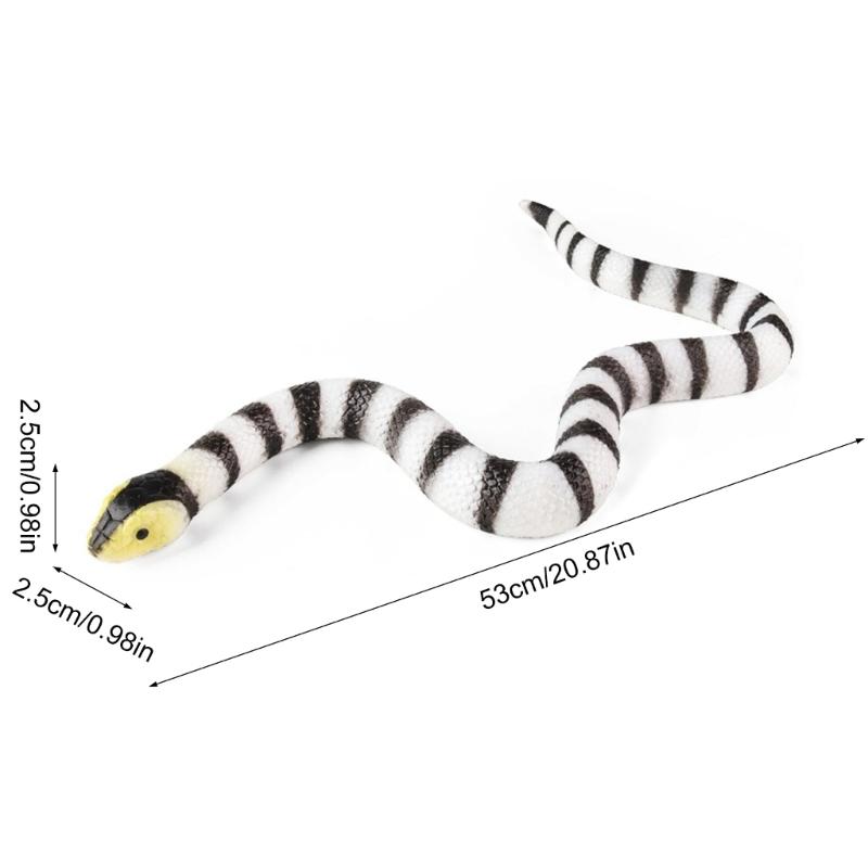 Weiches Gummischlangenmodell Realistisches Schlangen-Actionfigur-Spielzeug Solide Schlangenfigur für Halloween-Streich und Stressabbau