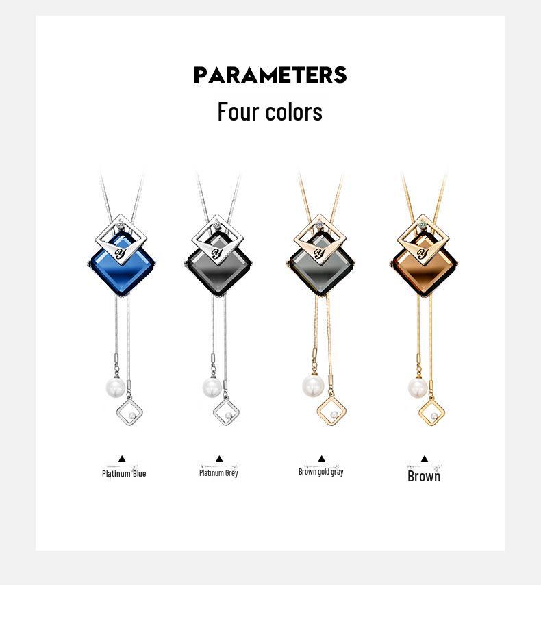 2021 Nowy damski uniwersalny wysokiej klasy dekoracyjny naszyjnik sweterkowy wisiorek