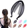 Ponytail Banana Clip Hair Clip Large Size Black Tortoiseshell Leopard Print PS Plastic Hairpin for Women Styling Accessories