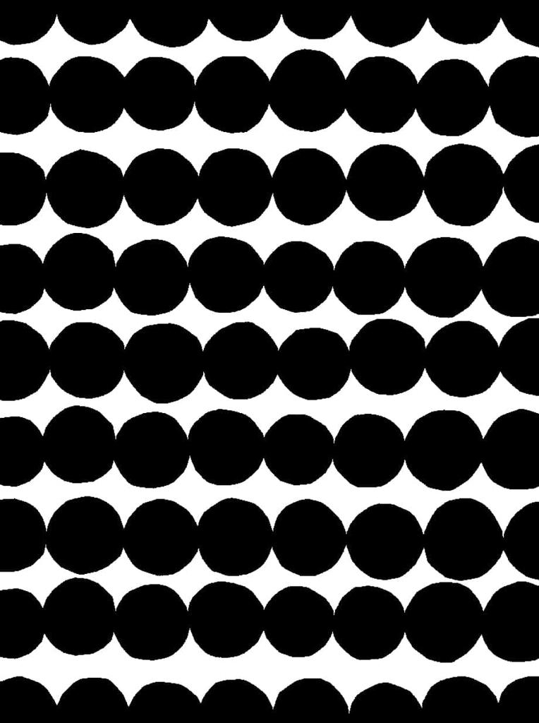 Marimekko bowl, 12.5cm, 500ml, deep bowl, SIIRTOLAPUUTARHA design, white x black, 063300 190 [Parallel import]