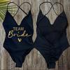 Sexy Padded One Piece Swimsuit Women Team Bride Swimwear Bikini Summer Bathing Suit Plus Size Beachwear Bachelorette Party Lady