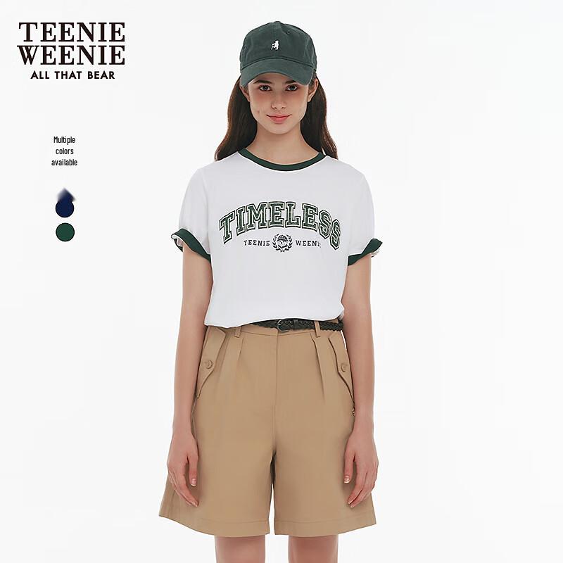 Teenie Weenie Women s Contrast Round Neck Short Sleeve T-Shirt S