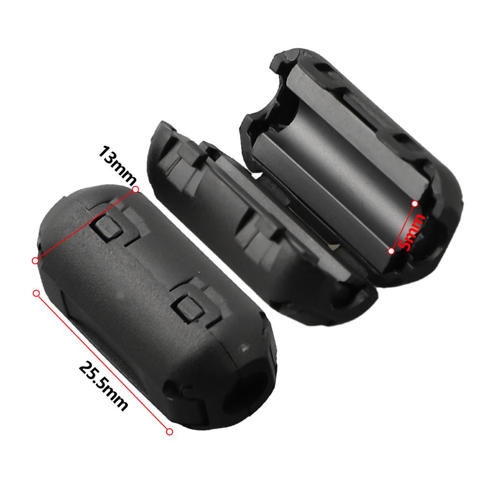 Snap Degaussing Filter Noise Suppressor EMI RFI Clip Choke Ferrite Core Cable Filter Removable Anti-interference Magnetic Ring