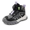 Babudou Kids' Fleece-Lined High-Top Sneakers - Winter Boys' Warm Cotton Shoes 2025