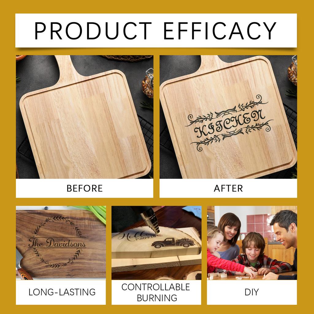 JUE-FISH Holzbrand-Gel Schnelltrocknend Holzhandwerk Malerei Basteln Zeichnen DIY Holzhandwerk Holz Hitzeaktivierte Paste