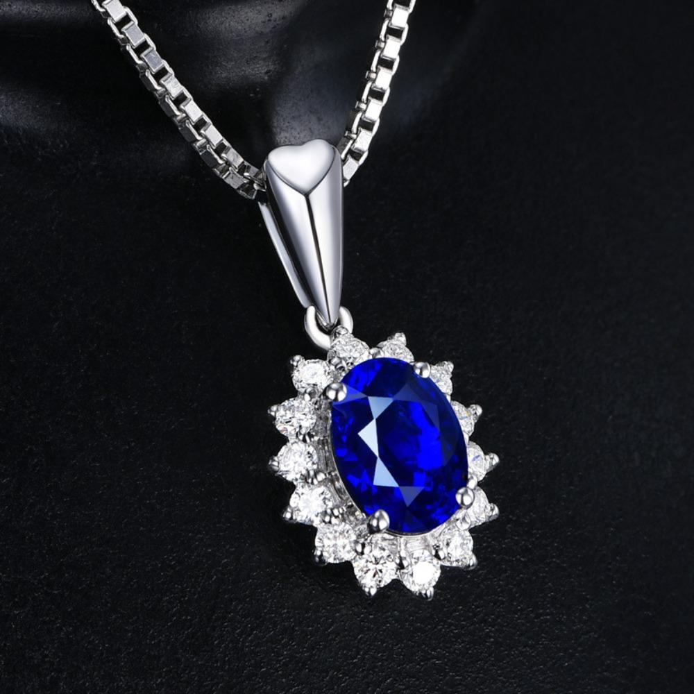 Fashionable Ruby Necklace for Women Princess Wedding Pendant Elegant Collarbone Chain