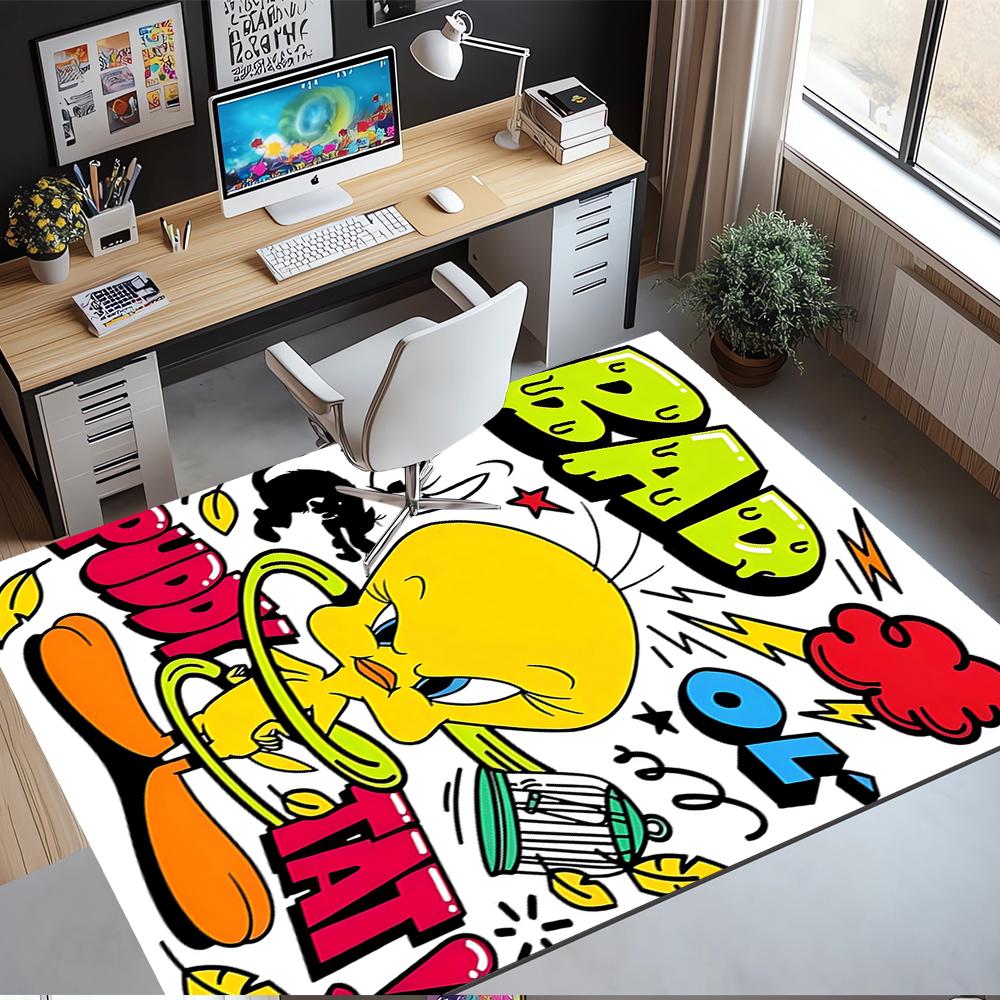 Tweety Bird Printed Carpet,Rug,for Office Chair Living Room Bedroom Kitchen Room Decor Gifts.