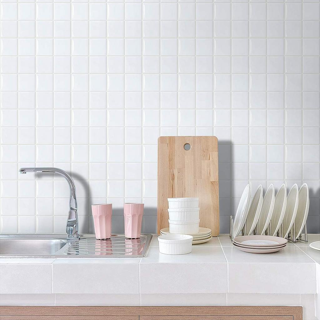 Yoillione Fliesenaufkleber Wasserdicht Hitzebeständig Küche Stilvoll Abnehmbar Fliesen Tapetenaufkleber Mieten Atmosphäre Ändern DIY Wandaufkleber