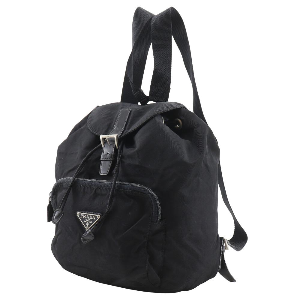 Prada Backpack Daypack Black Nylon Women Used
