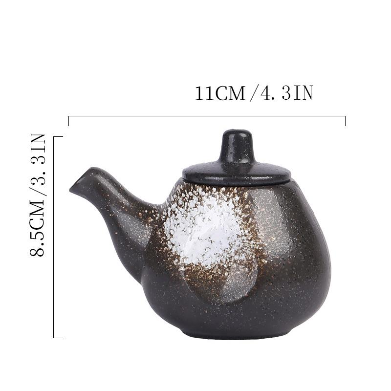 200ml Japanischer Stil Gewürzflasche Keramik Öl Olivenöl Spender Sojasauce Topf Essig Küche Gewürzdosen Soßenbehälter