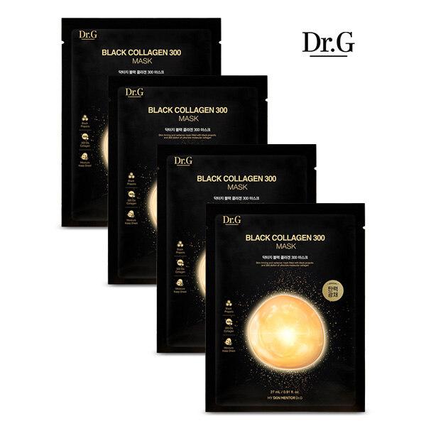 Schwarze Kollagen 300 Maskenpackung (4 Blatt)