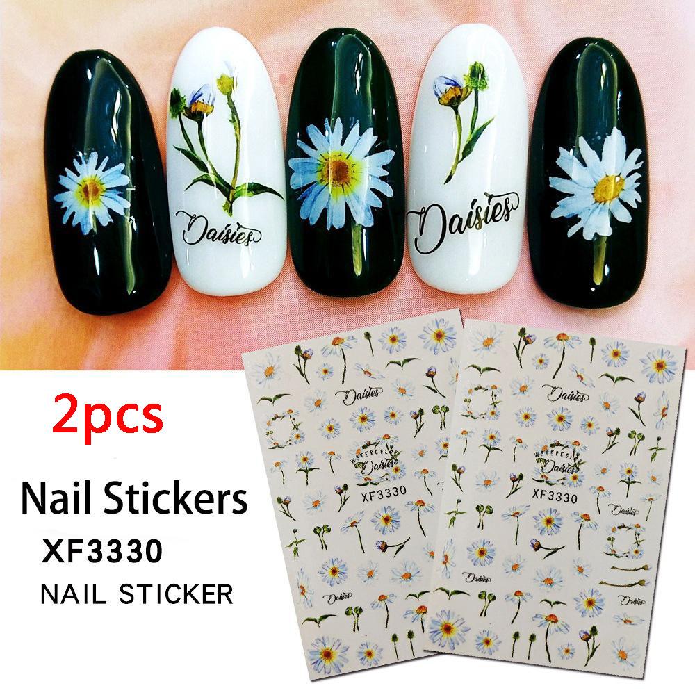 

2 шт. наклейка для переноса воды для дизайна ногтей, слайдер для переноса абстрактного изображения на английском языке, украшение 2pcs-3330