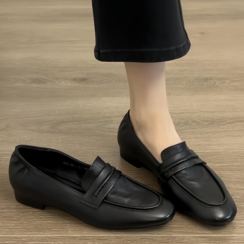 Fashion British Style Spring Summer Casual Women's Lightweight Flat Shoes 2025 Fashion Office  Ladies Retro Leather Loafers Women Flats