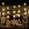 Snow Stars Christmas Tree Pendants House Decorative Suction Cup Lamp Led Christmas Decor  Home