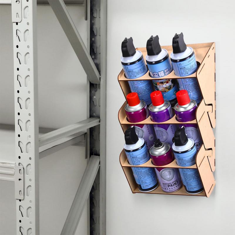 Porta Bombolette Spray Grande Capacità Organizer per Bombolette di Vernice Stoccaggio Vernice Spray Portabombolette Vernice da 9 Pezzi Scaffale a Muro per Bombolette Vernice Spray